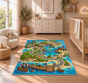 Water Park Map Rug, room view 4