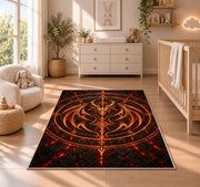 Fiery Celestial Emblem Rug, room view 4