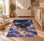 Starry Moon Clouds Rug, Printed Area Carpet for Kids Bedroom and Cozy Living Room Decor - image 4