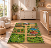 Farm Field Paths Rug, Printed Area Carpet for Kids Bedroom and Cozy Living Room Decor - image 4