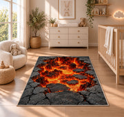 Molten Lava Opening Rug, Printed Area Carpet for Kids Bedroom and Cozy Living Room Decor - image 4