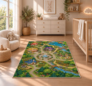 Garden Adventure Map Rug, Printed Area Carpet for Kids Bedroom and Cozy Living Room Decor - image 4