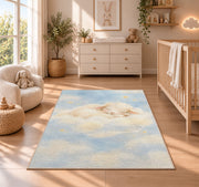 Pastel Baby Cloud Rug, Printed Area Carpet for Kids Bedroom and Cozy Living Room Decor - image 4