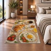 Breakfast Coffee Table rug in a bedroom beside the bed