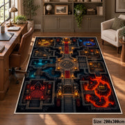 Fantasy Dungeon Map Area Rug shown in room setting, view 5