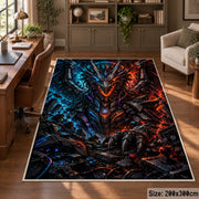Electric Fantasy Dragon Area Rug shown in room setting, view 5