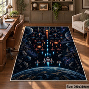 Space Fleet Battle Area Rug shown in room setting, view 5