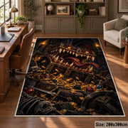 Golden Dragon Treasure Area Rug shown in room setting, view 5