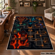 Glowing Dungeon Map Area Rug shown in room setting, view 5
