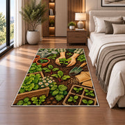 Planting Seedlings Rug in a bedroom beside the bed