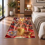 Gymnastics Podium Rug in a bedroom beside the bed