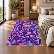 Sparkly Leotard Rug in a bedroom beside the bed