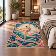 Rhythmic Gymnastics Hoop Rug in a bedroom beside the bed