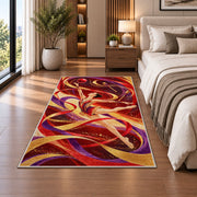 Rhythmic Gymnastics Ball Rug in a bedroom beside the bed