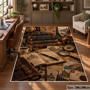 Writer's Desk Vintage Book Area Rug shown in room setting, view 5