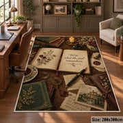 Open Book Botanical Area Rug shown in room setting, view 5