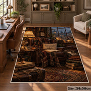Rustic Library Desk Area Rug shown in room setting, view 5