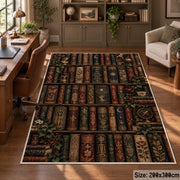 Antique Bookshelf Pattern Area Rug shown in room setting, view 5