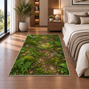 Mossy Forest Floor Rug, Green Woodland Nature Area Carpet for Bedroom and Cozy Reading Nook Decor - image 5