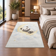 Sleeping Panda Moon Rug, Cream Nursery Area Carpet for Baby Bedroom and Gentle Kids Room Decor - image 5