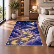 Golden Moonlit Star Trail Rug, room view 5
