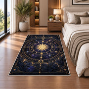 Golden Celestial Circle Rug, room view 5