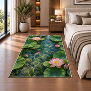 Pink Lotus Pond Rug, room view 5