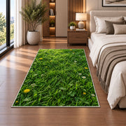 Green Meadow Grass Rug, room view 5