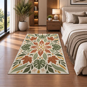 Terracotta Floral Leaves Rug, room view 5