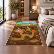 Underground Animal Burrows Rug, room view 5