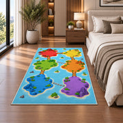 Rainbow Puzzle Shapes Rug, room view 5