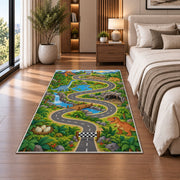 Country River Road Rug, Printed Area Carpet for Kids Bedroom and Cozy Living Room Decor - image 5