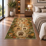 Woodland Paw Trail Rug, Printed Area Carpet for Kids Bedroom and Cozy Living Room Decor - image 5