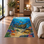 Underwater Shipwreck Rug, Printed Area Carpet for Kids Bedroom and Cozy Living Room Decor - image 5