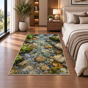 Pebble Stream Bed Rug, Printed Area Carpet for Kids Bedroom and Cozy Living Room Decor - image 5
