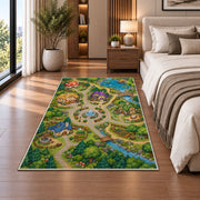 Garden Adventure Map Rug, Printed Area Carpet for Kids Bedroom and Cozy Living Room Decor - image 5