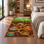 Woodland Burrow Rooms Rug, Printed Area Carpet for Kids Bedroom and Cozy Living Room Decor - image 5