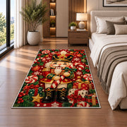 Cute Chibi Nutcracker Rug in a bedroom beside the bed