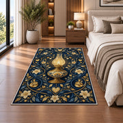 Nurse Lamp Rug in a bedroom beside the bed