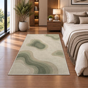 Abstract Pebble Area Rug, Sage Green Organic Shapes Rug, Soft Neutral Modern Room Decor - Image 5