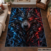 Blue Dragon Fantasy Area Rug shown in room setting, view 6