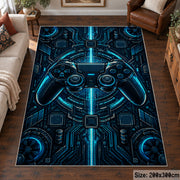 Blue Circuit Controller Area Rug shown in room setting, view 6