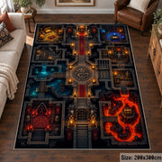 Fantasy Dungeon Map Area Rug shown in room setting, view 6