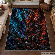Electric Fantasy Dragon Area Rug shown in room setting, view 6