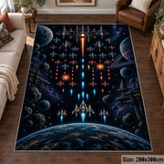 Space Fleet Battle Area Rug shown in room setting, view 6