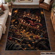 Golden Dragon Treasure Area Rug shown in room setting, view 6