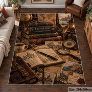 Writer's Desk Vintage Book Area Rug shown in room setting, view 6