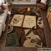 Open Book Botanical Area Rug shown in room setting, view 6