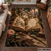 Floral Storybook Garden Area Rug shown in room setting, view 6