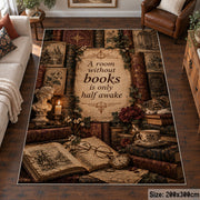 Cozy Book and Tea Area Rug shown in room setting, view 6